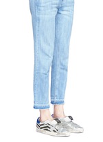 Figure View -Click To Enlarge 'Superstar' flag stripe metallic leather sneakers