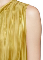 Detail View -Click To Enlarge Neck tie pleated charmeuse sleeveless top