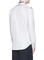 Back View -Click To Enlarge Shoulder stripe cotton shirt