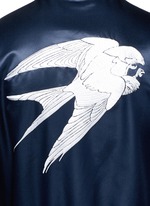 Detail View -Click To Enlarge Swallow embroidery reversible satin blouson jacket