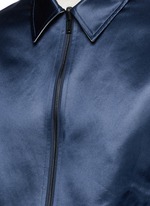 Click To Enlarge Swallow embroidery reversible satin blouson jacket