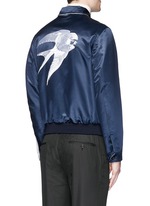Back View -Click To Enlarge Swallow embroidery reversible satin blouson jacket