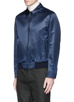 Front View -Click To Enlarge Swallow embroidery reversible satin blouson jacket