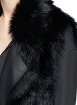 Detail View -Click To Enlarge Reversible shearling vest