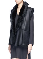 Detail View -Click To Enlarge Reversible shearling vest