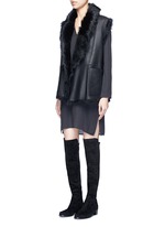 Figure View -Click To Enlarge Reversible shearling vest