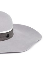 Detail View -Click To Enlarge 'Lucia' rabbit furfelt wide brim floppy hat
