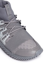 Detail View -Click To Enlarge 'Tubular Doom Reflections' neoprene lizard effect sock sneaker