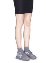 Figure View -Click To Enlarge 'Tubular Doom Reflections' neoprene lizard effect sock sneaker