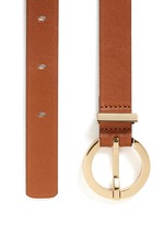 Detail View -Click To Enlarge Round buckle leather belt