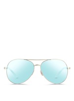 Main View -Click To Enlarge Acetate temple aviator mirror sunglasses