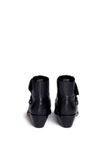 Back View -Click To Enlarge 'Karina' butterfly stud embellished leather boots