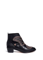 Main View -Click To Enlarge 'Karina' butterfly stud embellished leather boots