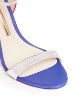 Detail View -Click To Enlarge 'Chiara' butterfly appliqué metallic leather sandals