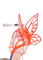 Detail View -Click To Enlarge 'Chiara' butterfly appliqué metallic leather sandals
