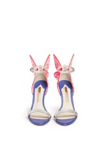 Front View -Click To Enlarge 'Chiara' butterfly appliqué metallic leather sandals
