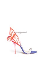 Main View -Click To Enlarge 'Chiara' butterfly appliqué metallic leather sandals