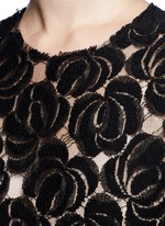 Detail View -Click To Enlarge Floral lace wool blend top