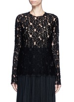 Main View -Click To Enlarge Floral lace wool blend top
