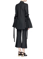 Back View -Click To Enlarge 'Tenacity' detachable cone sleeve asymmetric blazer