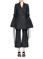 Main View -Click To Enlarge 'Tenacity' detachable cone sleeve asymmetric blazer