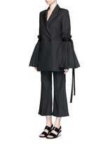 Figure View -Click To Enlarge 'Tenacity' detachable cone sleeve asymmetric blazer