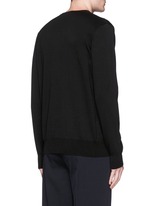 Back View -Click To Enlarge Stripe intarsia cotton sweater
