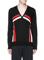 Main View -Click To Enlarge Stripe intarsia cotton sweater