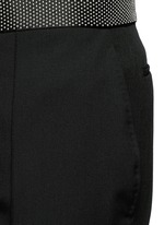 Detail View -Click To Enlarge Stud waistband wool-Mohair pants