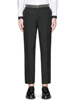 Main View -Click To Enlarge Stud waistband wool-Mohair pants