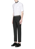 Figure View -Click To Enlarge Stud waistband wool-Mohair pants