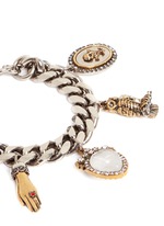 Detail View -Click To Enlarge Vintage effect charms bracelet