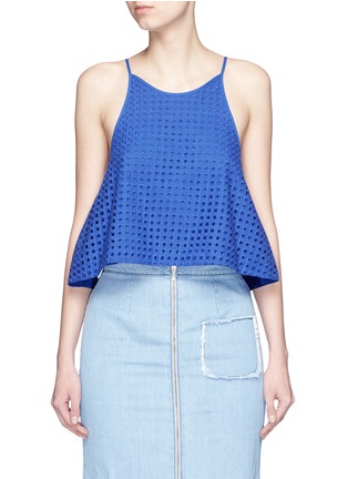 Main View - Click To Enlarge Main View - Click To Enlarge - Nicholas - Broderie anglaire flare camisole top