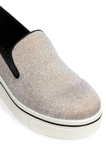 Detail View -Click To Enlarge 'Binx' glitter platform slip-ons