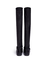 Back View -Click To Enlarge Lambskin leather high sock sneakers