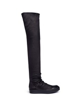 Main View -Click To Enlarge Lambskin leather high sock sneakers