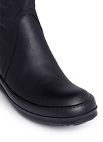 Detail View -Click To Enlarge Zip leather sneaker boots