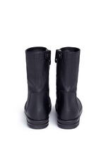 Back View -Click To Enlarge Zip leather sneaker boots