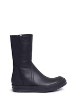 Main View -Click To Enlarge Zip leather sneaker boots