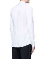 Back View -Click To Enlarge 'Gold' piqué bib tuxedo shirt