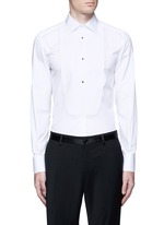 Main View -Click To Enlarge 'Gold' piqué bib tuxedo shirt
