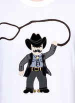 Detail View -Click To Enlarge Sicilian cowboy appliqué T-shirt