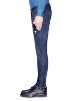 Detail View -Click To Enlarge 'Gold 10' slim fit cat embellished jeans