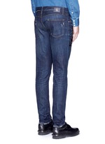 Back View -Click To Enlarge 'Gold 10' slim fit cat embellished jeans
