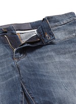 Click To Enlarge 'Stretch 14' slim fit medium wash embroidered jeans