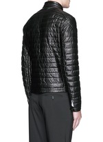 Back View -Click To Enlarge 'Casteu' quilted down leather jacket