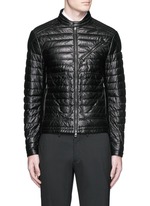 Main View -Click To Enlarge 'Casteu' quilted down leather jacket
