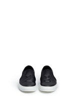 Front View -Click To Enlarge '23' embossed leather skate slip-ons