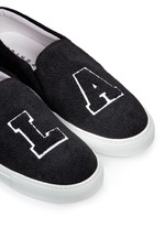 Detail View -Click To Enlarge 'L.A' felt skate slip-ons