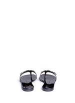 Back View -Click To Enlarge 'Rock' mirror leather slide sandals